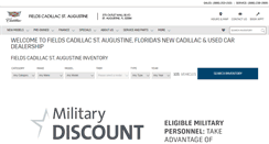 Desktop Screenshot of fieldscadillacstaugustine.com