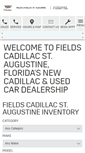 Mobile Screenshot of fieldscadillacstaugustine.com